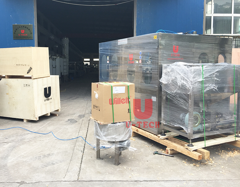 يتم إرسال خط آلة تعبئة المياه التلقائي 3 في 1 5000BPH إلى إثيوبيا